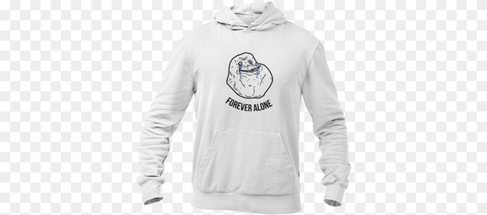 Forever Alone Meme, Clothing, Hoodie, Knitwear, Long Sleeve Free Transparent Png