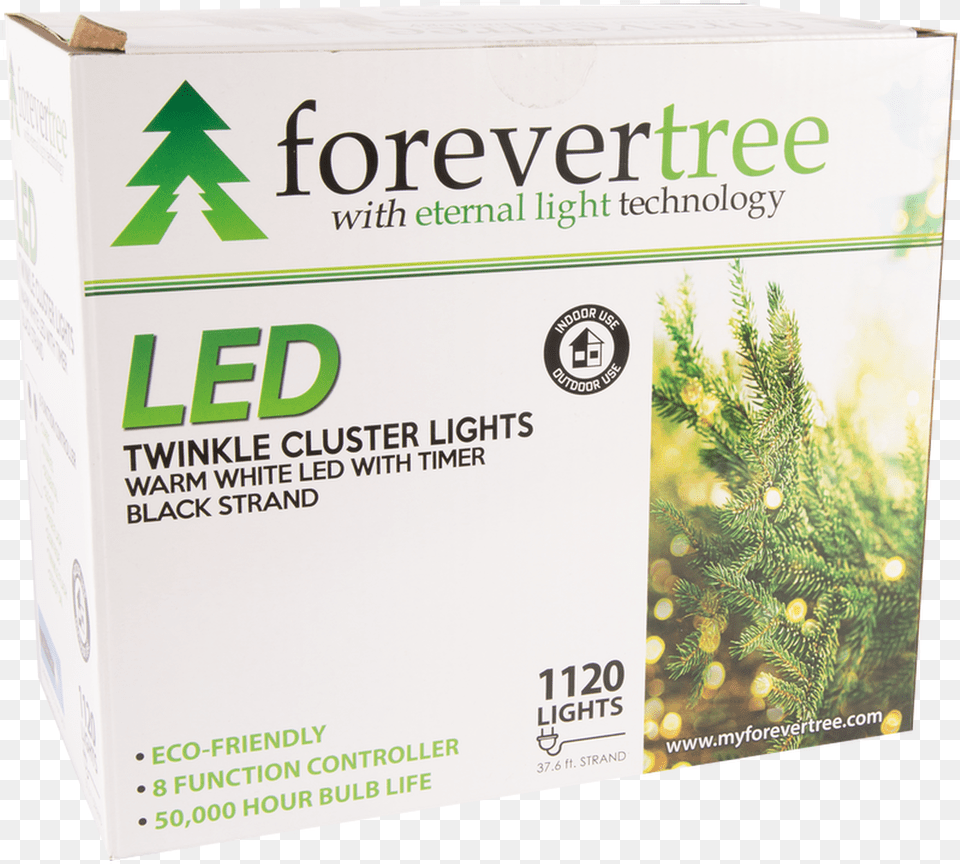 Forevertree 1120 Led Twinkle Cluster White Lights With Black Wire, Pine, Plant, Tree, Fir Png Image