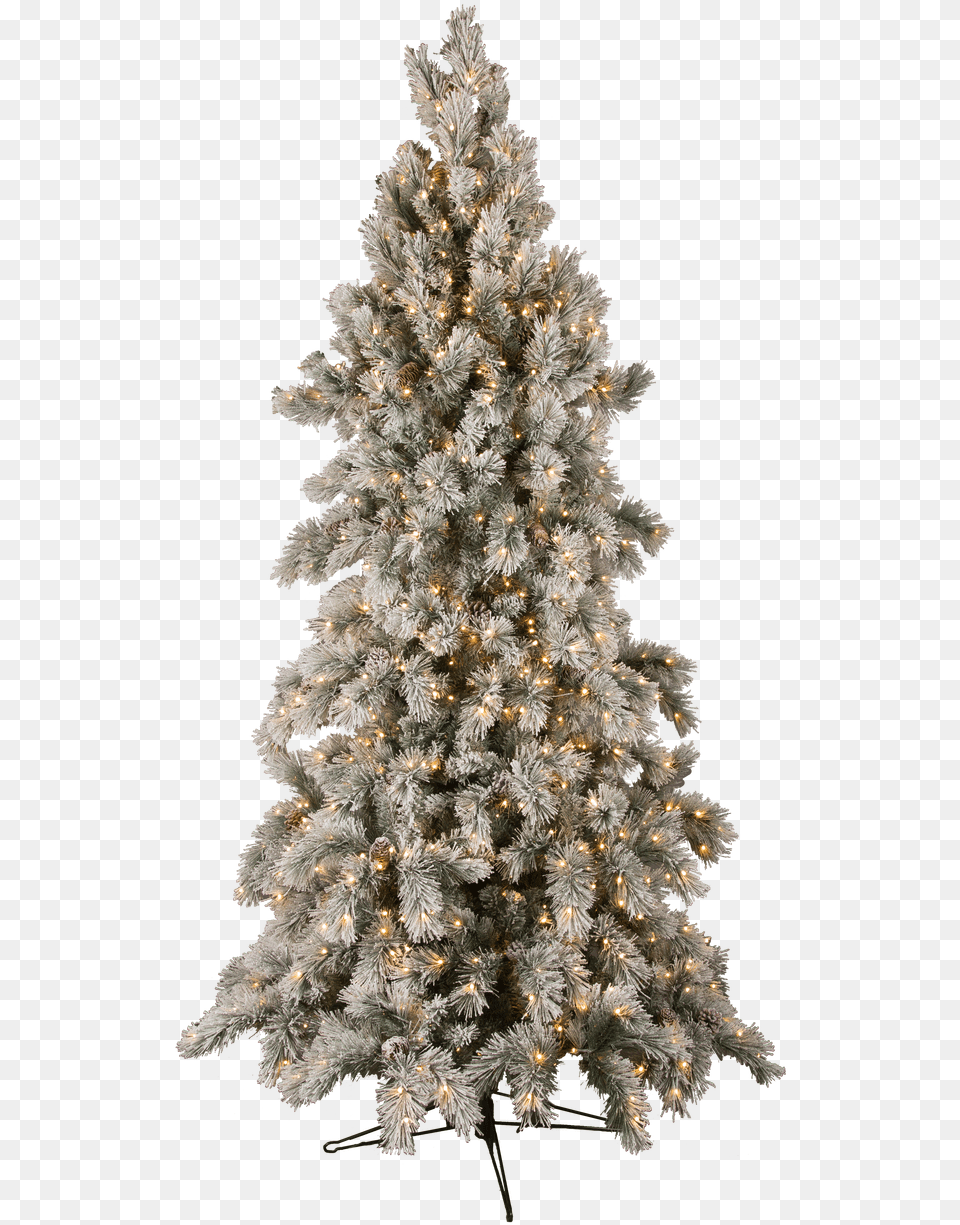 Forevertree Slim Snowy Aspen Pine Easylite With Cones And Remote Christmas Tree, Plant, Christmas Decorations, Festival, Christmas Tree Png Image