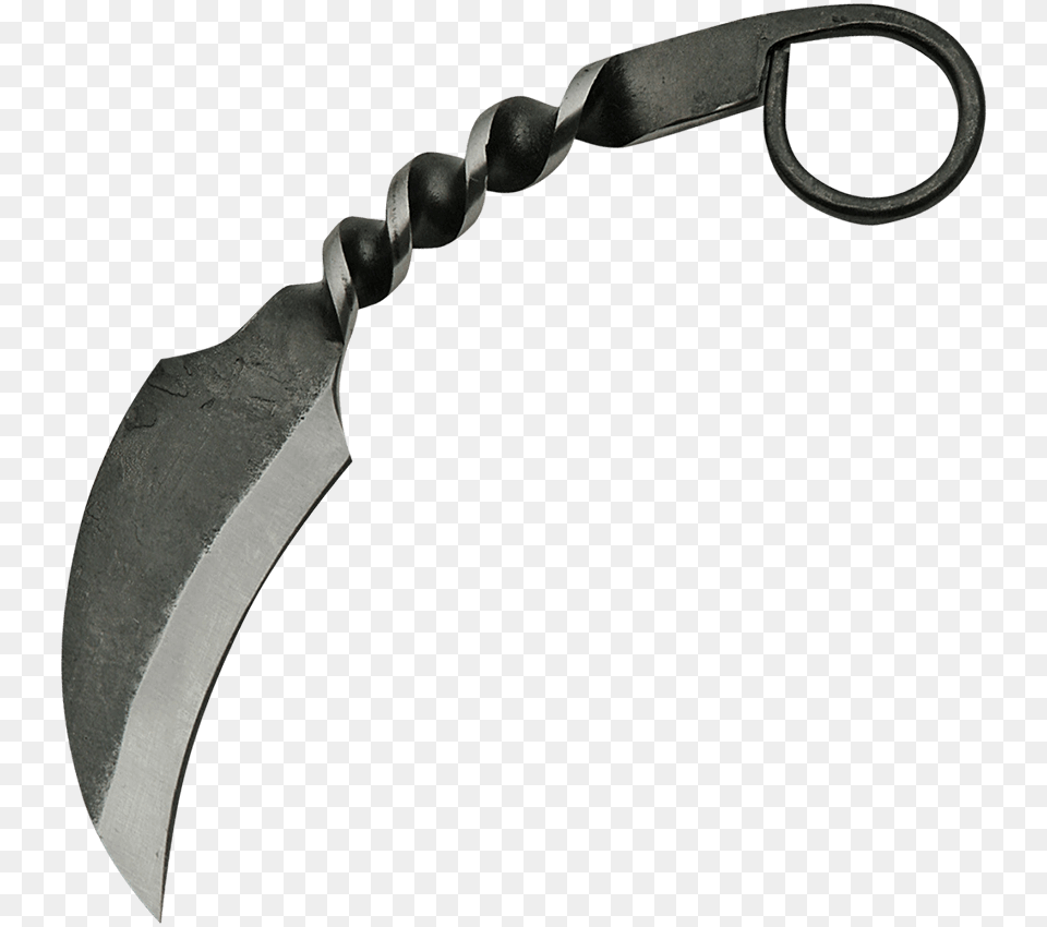 Forged Twist Karambit Hand Forged Railroad Spike Karambit, Blade, Weapon, Dagger, Knife Free Png