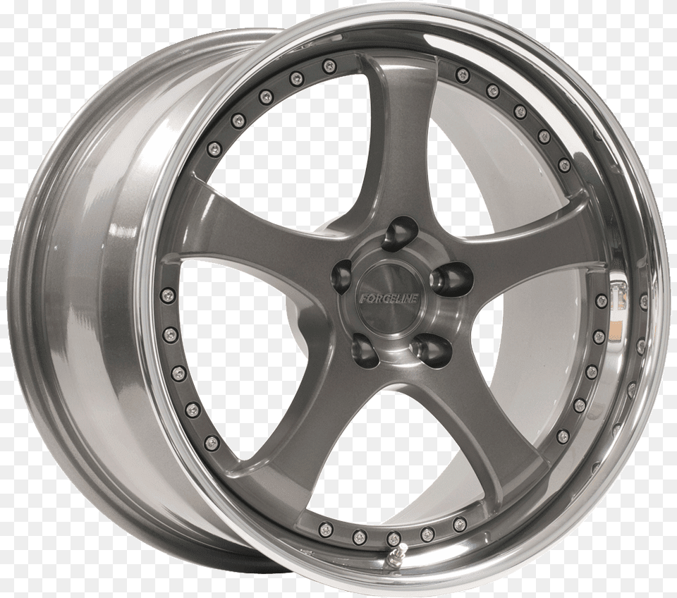 Forgeline Rs3 Transparent Smoke Center And Polished Outer Motegi Wheels For Toyota Corolla, Alloy Wheel, Car, Car Wheel, Machine Free Png