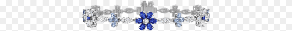 Forget Me Not By Harry Winston Sapphire And Diamond Forgetmenot Bracelet, Accessories, Gemstone, Jewelry, Appliance Free Transparent Png
