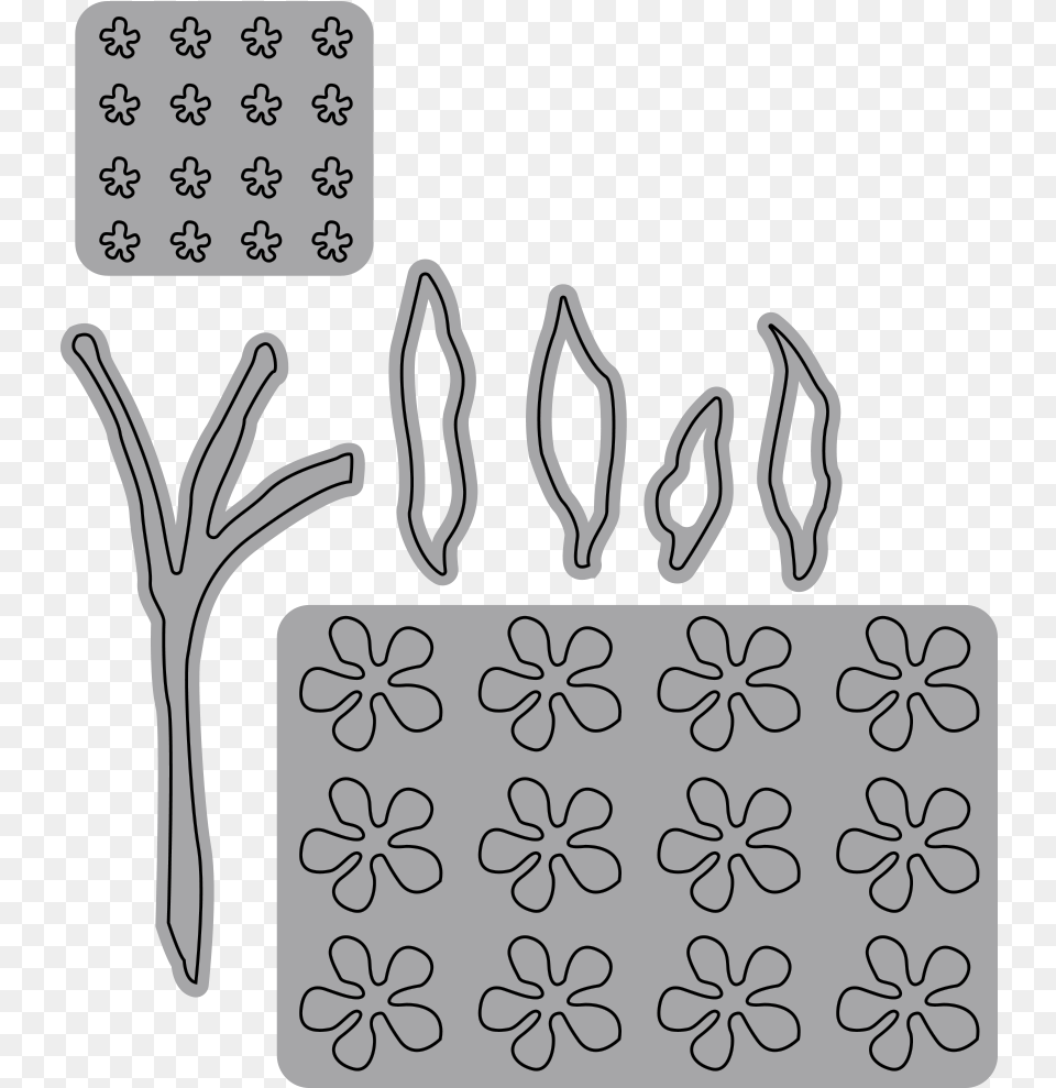 Forget Me Not Decorative Rubber Stamp, Accessories, Earring, Jewelry, Pattern Png Image