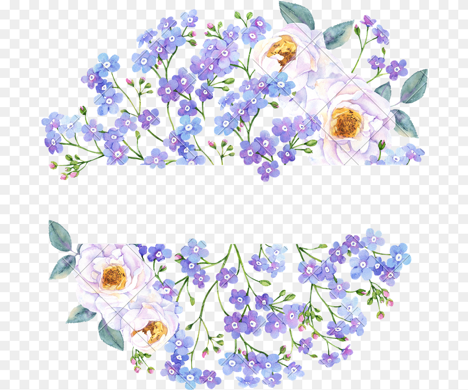 Forget Me Not Flower Round Banner Forget Me Not Flower Banner, Graphics, Art, Embroidery, Floral Design Free Png