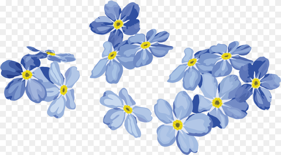Forget Me Not Background Arts Forget Me Not Flower, Anemone, Petal, Plant, Geranium Png Image