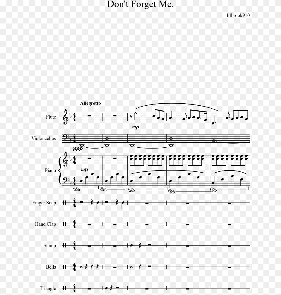 Forget Me Sheet Music, Gray Png