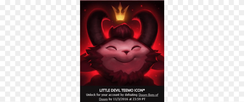 Forget To Beat Any Level Doom Bots For The Little Little Devil Teemo Icon, Advertisement, Poster, Baby, Person Free Png Download