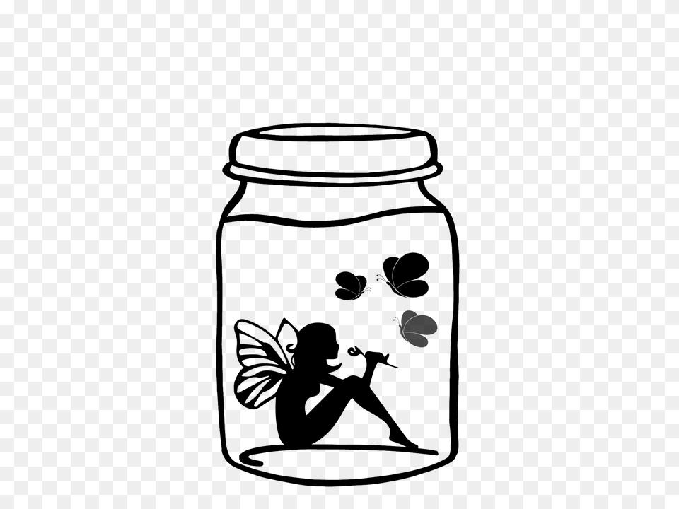 Forgetmenot Jars Bottles, Gray Free Transparent Png