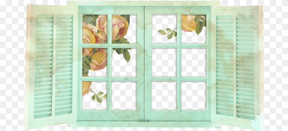 Forgetmenot Windows And Flowers Window Transparent Background, Curtain, Shutter, Home Decor Free Png Download