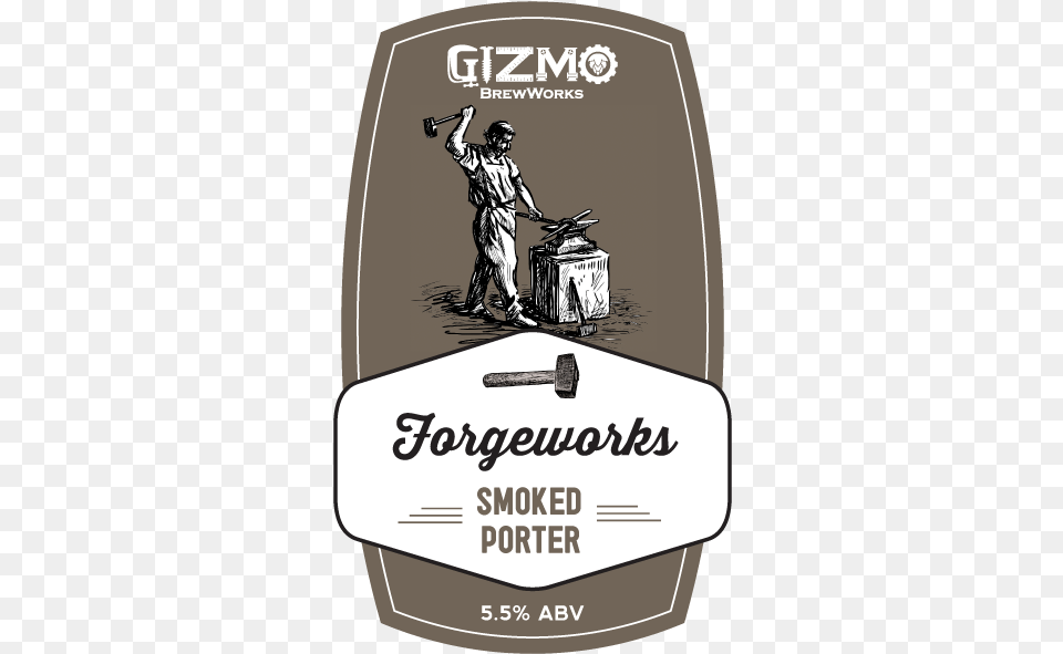 Forgeworks Smoked Porter Gizmo Brew Works Illustration, Advertisement, Poster, Person, People Free Png Download