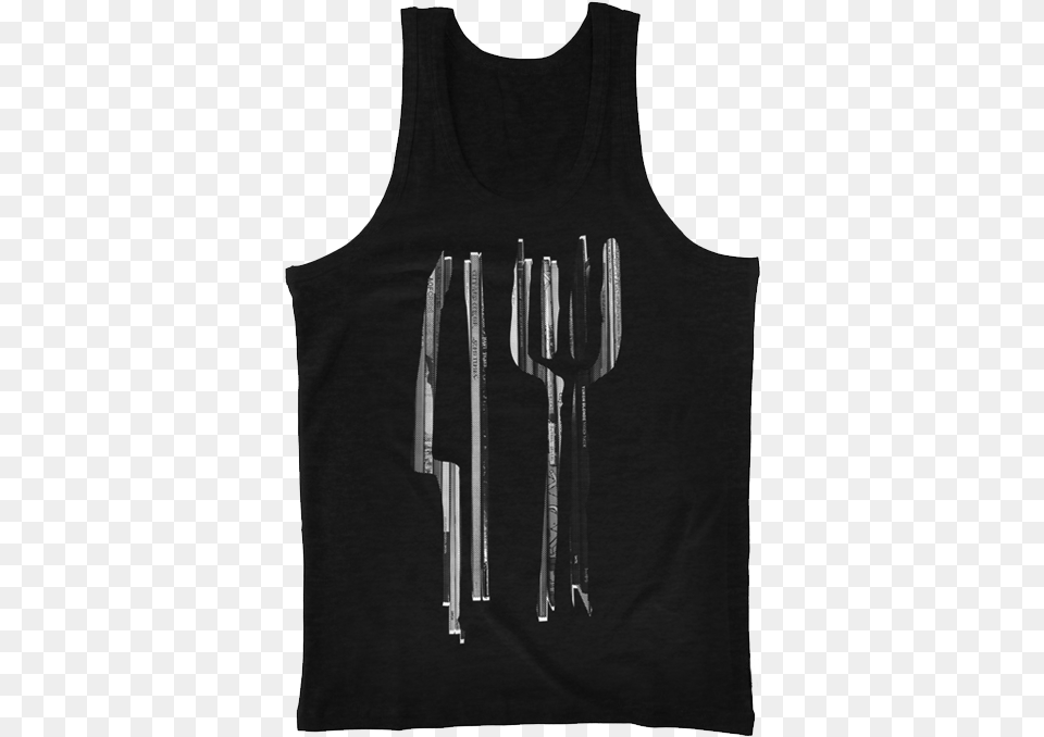 Fork Amp Knife Tank Top Vest, Clothing, Tank Top, Person Png Image