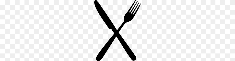 Fork And Knife, Gray Png