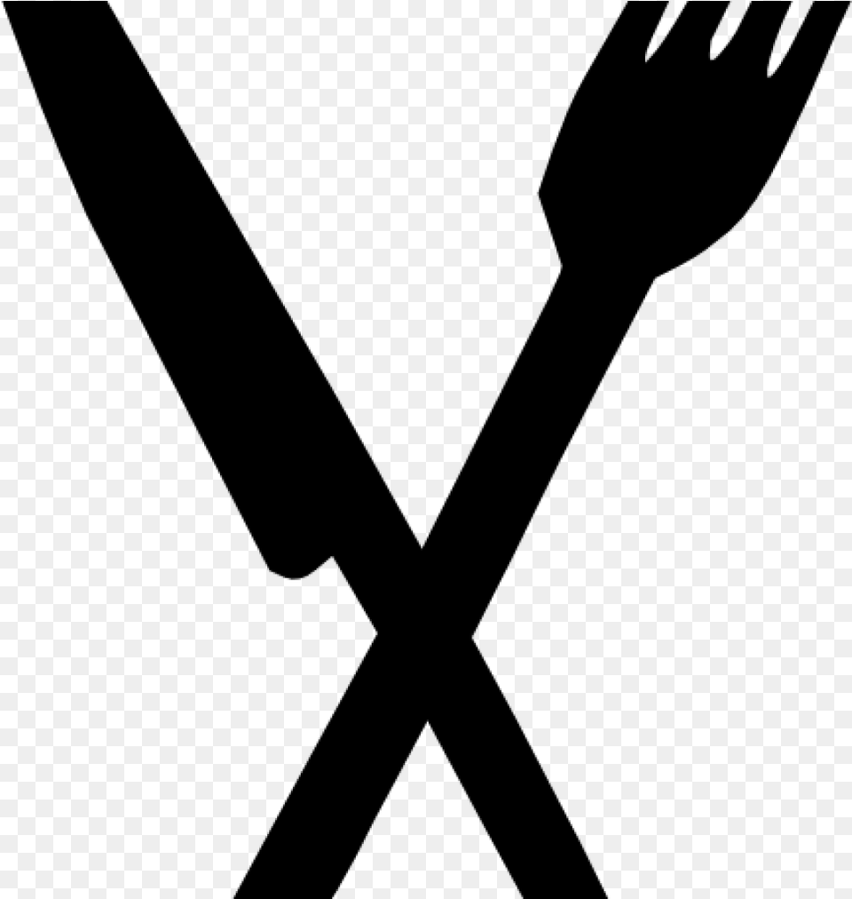 Fork And Knife Clipart Crossed Clip Art At Clker Vector, Gray Png