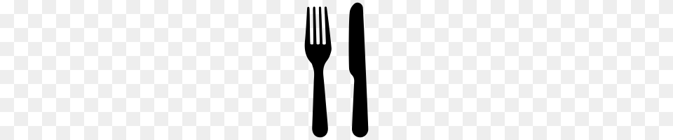 Fork And Knife Icons Noun Project, Gray Free Transparent Png