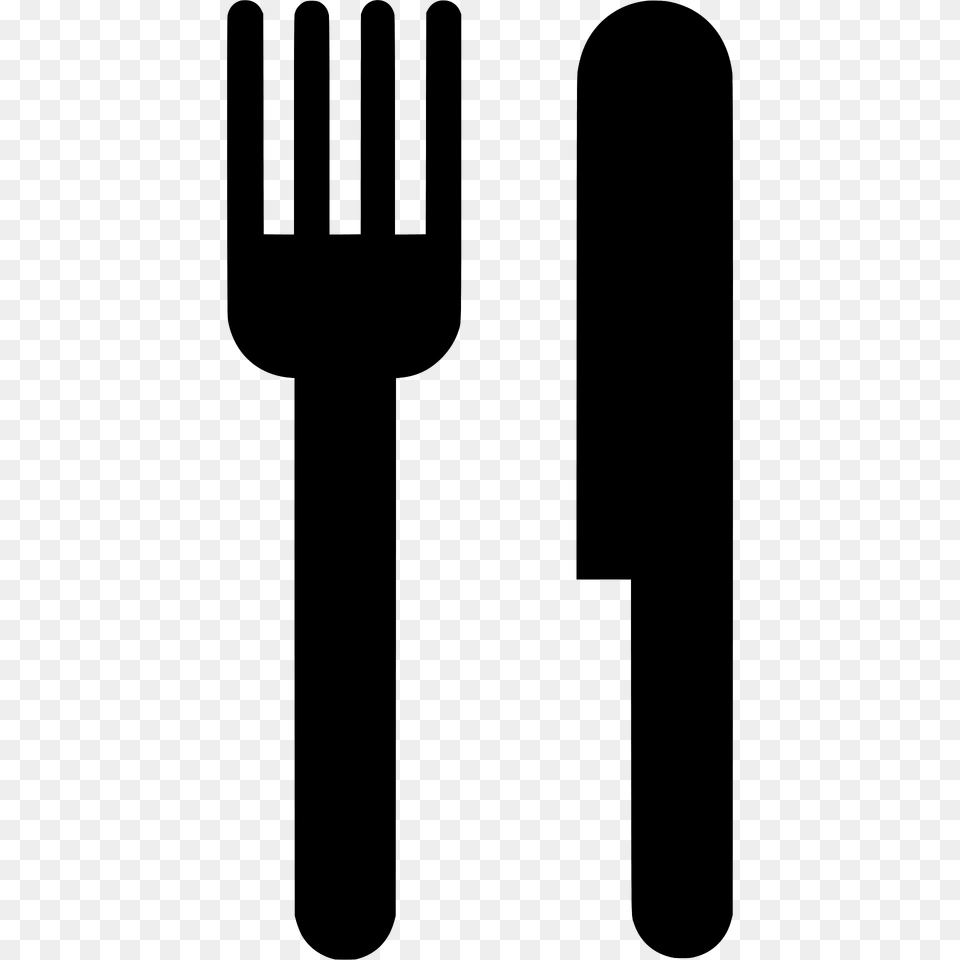 Fork And Knife Silhouette, Cutlery Png Image