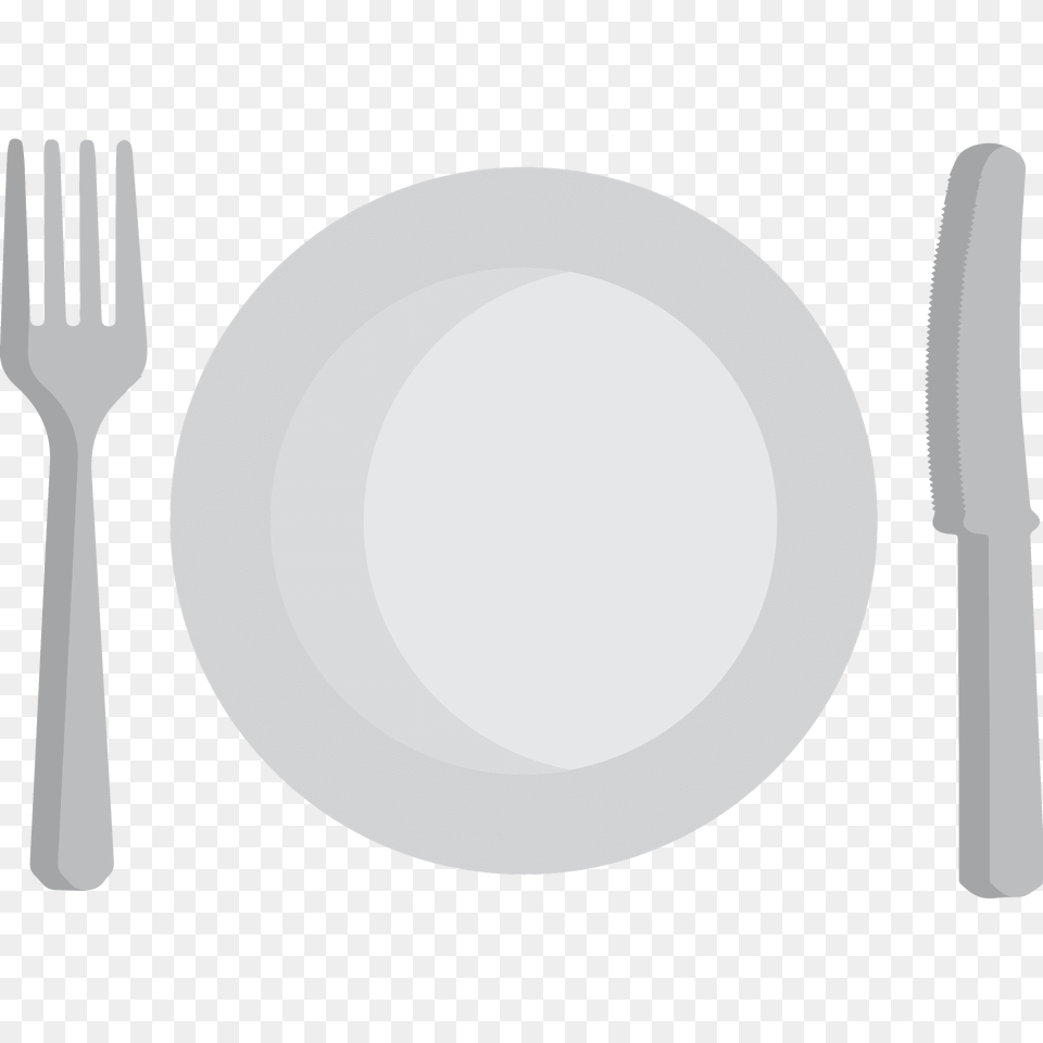 Fork And Knife With Plate Emoji Clipart, Cutlery Png