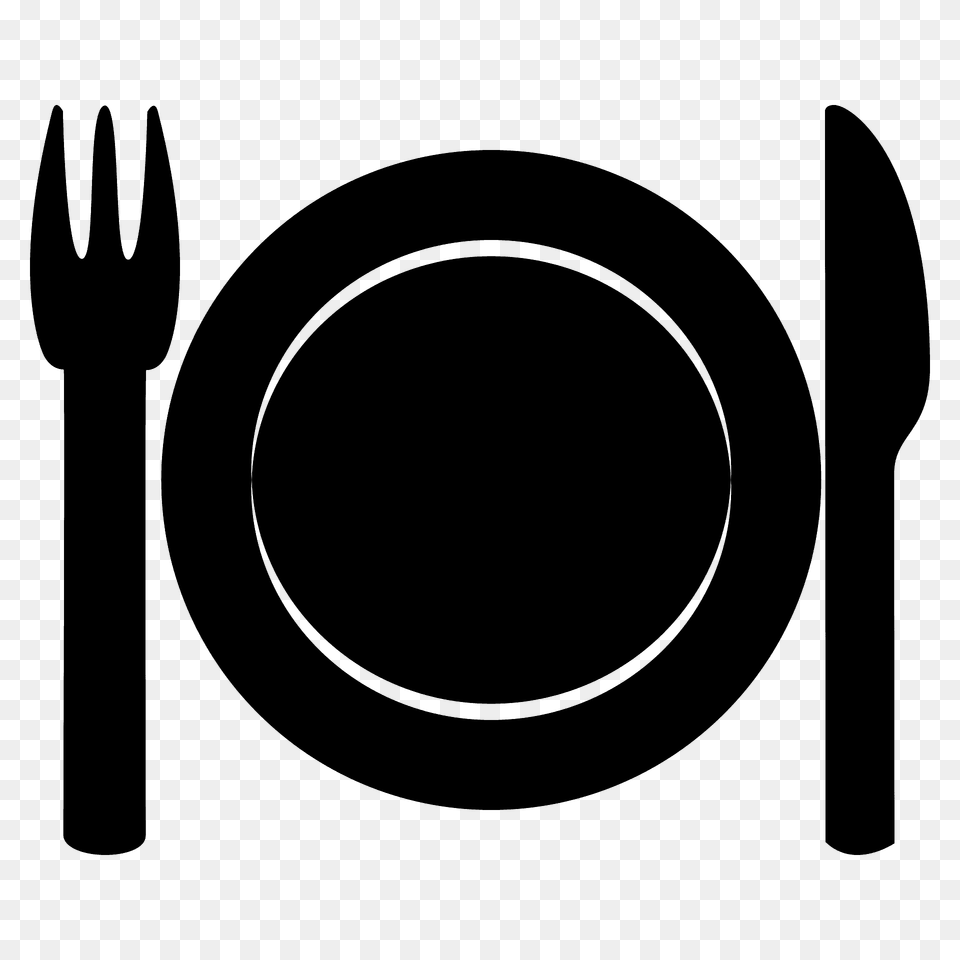 Fork And Knife With Plate Emoji Clipart, Cutlery Png Image