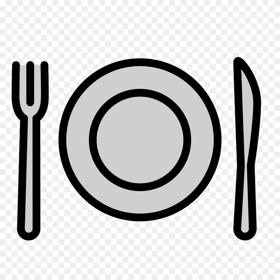 Fork And Knife With Plate Emoji Clipart, Cutlery Free Transparent Png