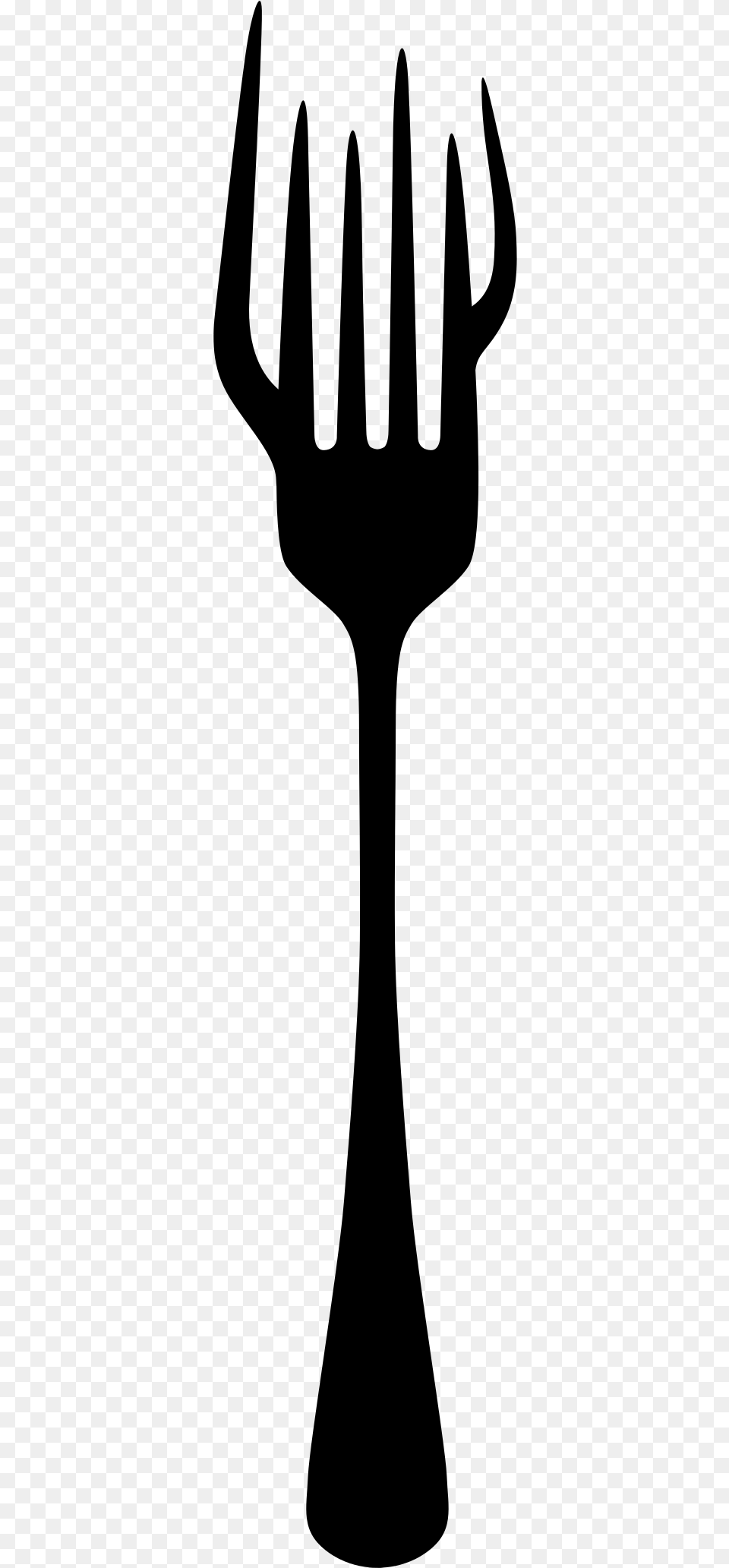 Fork Clipart Dining Silhouette, Gray Free Png