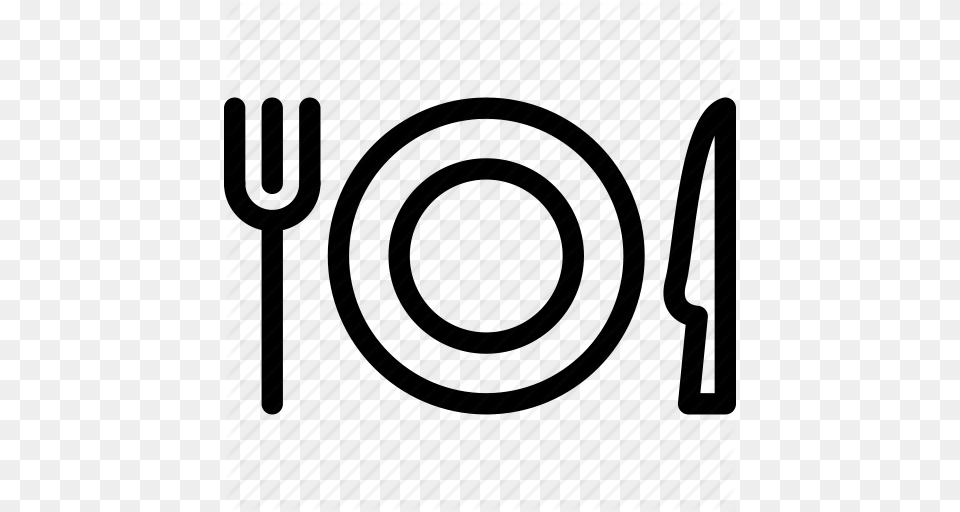 Fork Fork And Knife Knife Plate Icon, Cutlery Free Png Download