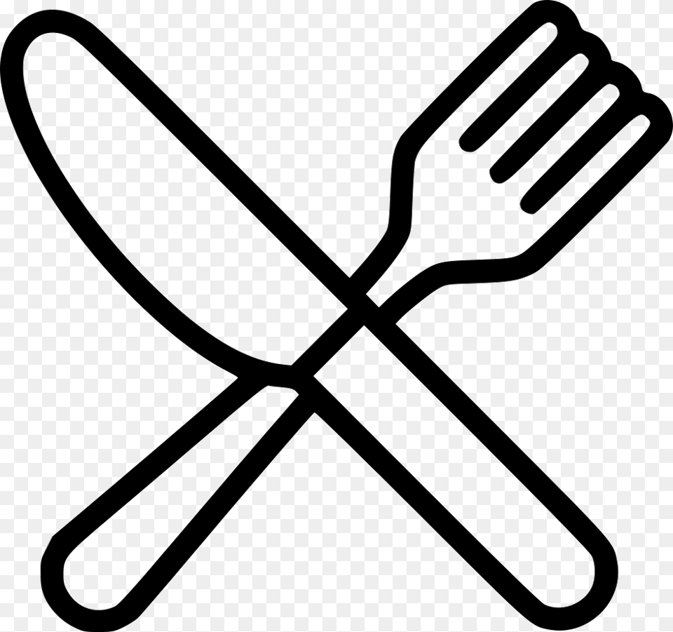 Fork Knife Food Restaurant Lunch Cutlery Icon, Bow, Weapon Free Png