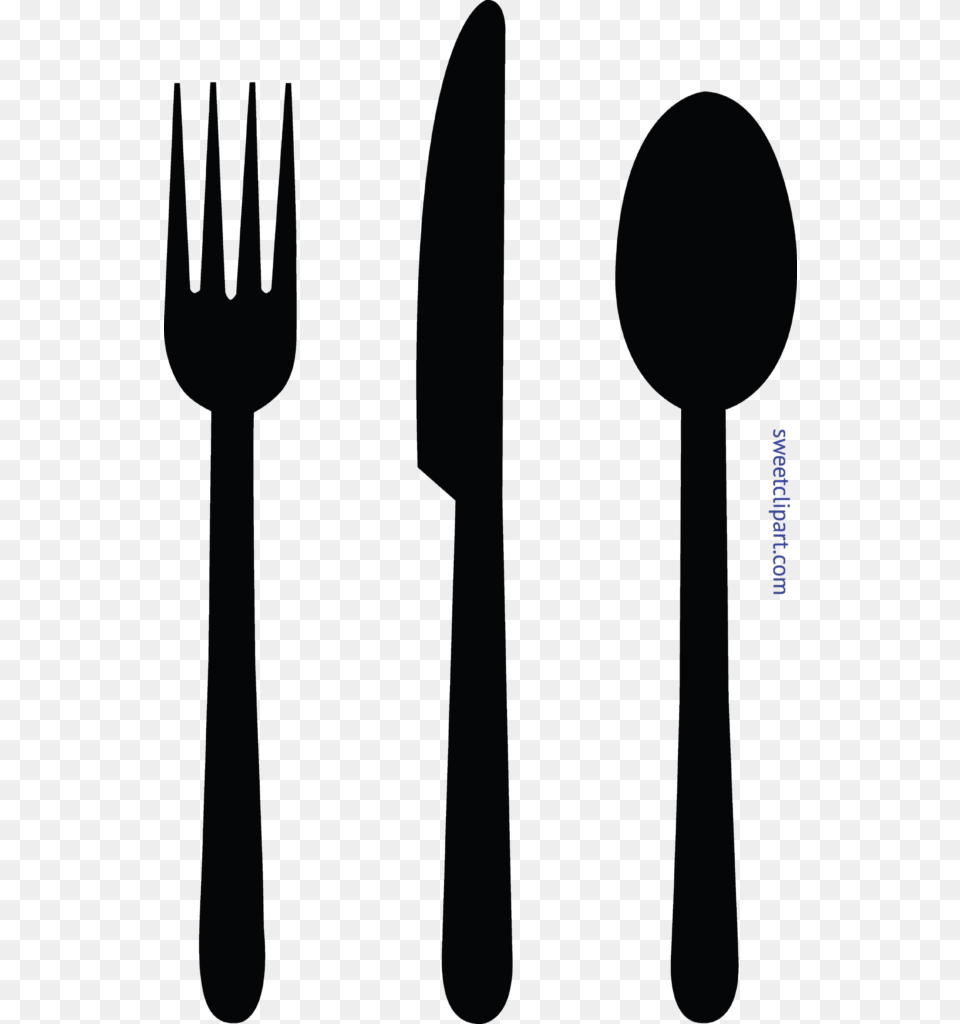 Fork Knife Spoon Black Clip Art, Cutlery Png