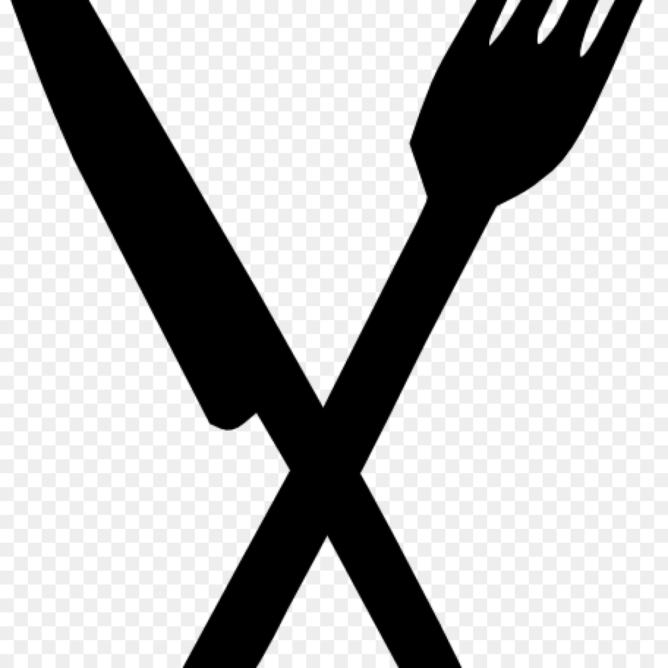 Fork Knife Spoon Black Clip Art And Clipart Rainbow, Gray Free Png Download