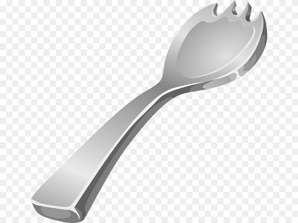 Fork Metallic Steel Kitchen Utensils Tools Cutlery Spork Clipart, Spoon, Blade, Razor, Weapon Free Png Download