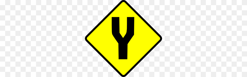 Forked Clipart, Sign, Symbol, Road Sign Png