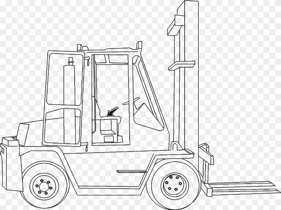 Forklift, Gray Free Png