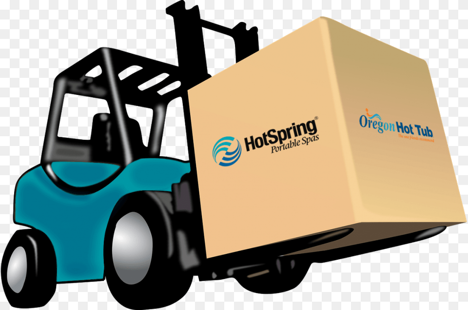 Forklift, Grass, Plant, Box, Cardboard Free Png Download