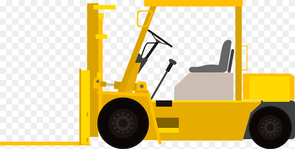 Forklift Clipart, Machine, Bulldozer, Wheel, Tire Png Image