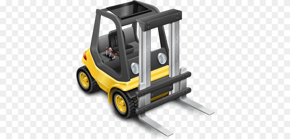 Forklift Delivery Icon Forklift Birds Eye View, Machine, Device, Grass, Lawn Free Transparent Png