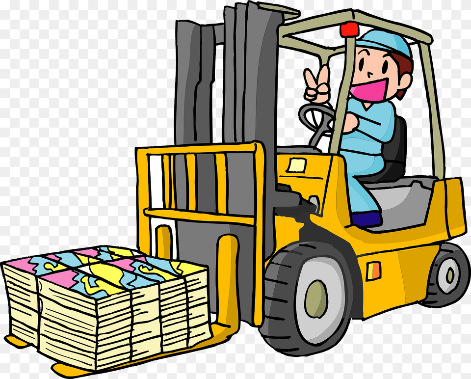 Forklift Driver Clipart, Machine, Bulldozer, Face, Head Free Png Download