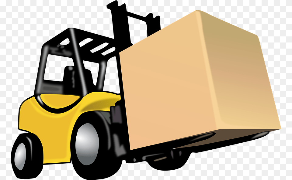 Forklift Lift Truck Industrial Difference Between Car And Forklift, Grass, Plant, Box, Cardboard Free Png Download