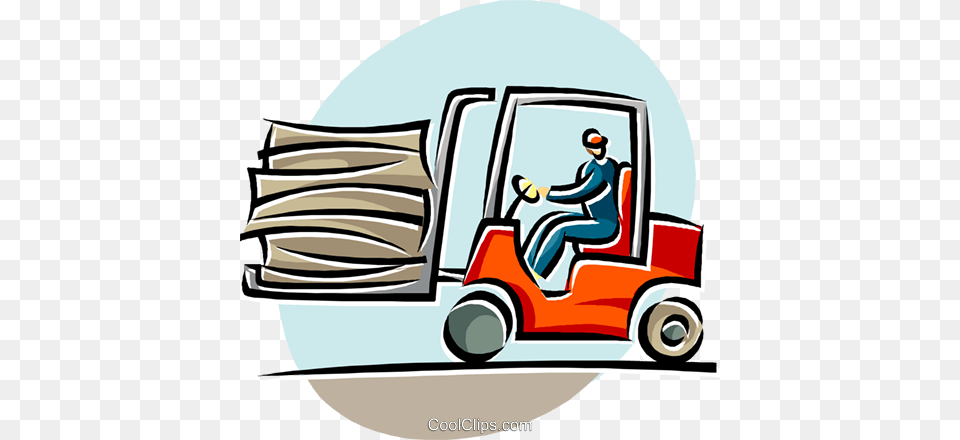Forklift Operators Royalty Free Vector Clip Art Illustration, Grass, Plant, Moving Van, Transportation Png Image