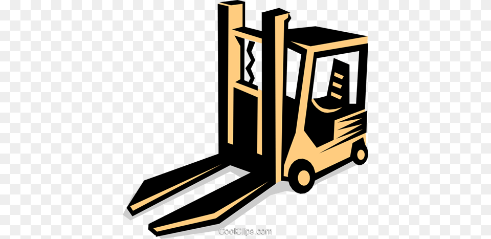 Forklift Royalty Vector Clip Art Illustration, Machine, Wheel Free Png