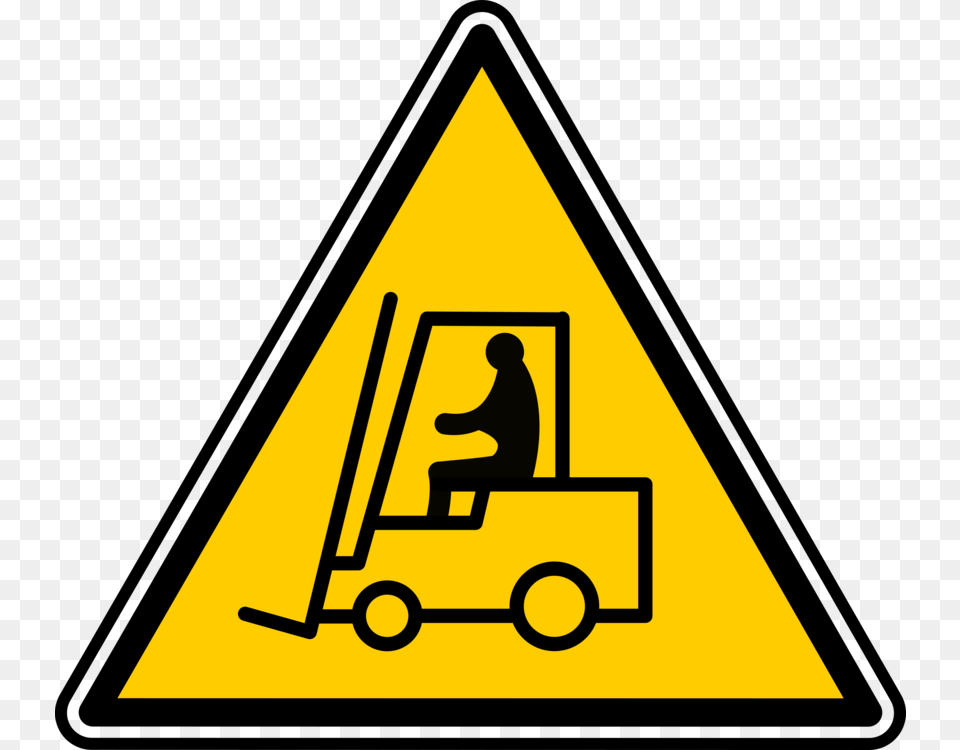 Forklift Warning Sign Hyster Company Symbol, Triangle, Person Png