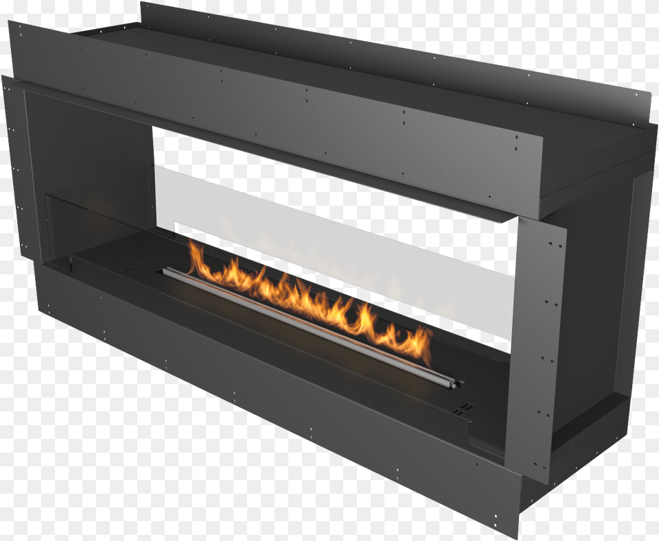 Forma Fireplace Doublesided Firebox Planika Fireplace, Hearth, Indoors, Mailbox Png Image