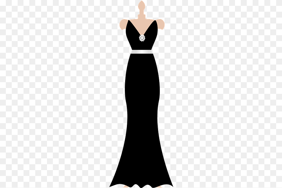Formal Dress Silhouette Clip Art, Fashion, Clothing, Evening Dress, Formal Wear Free Png Download