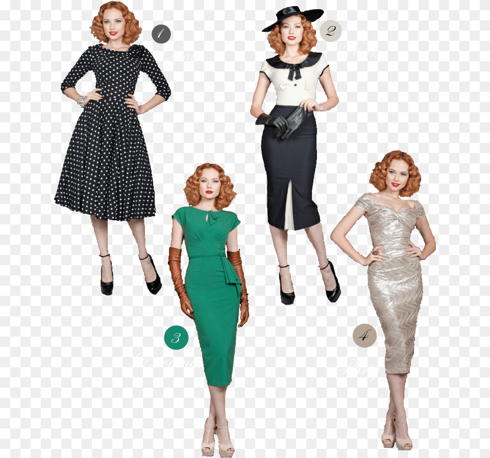 Formal Modern Vintage Outfit, Adult, Person, Formal Wear, Female Png