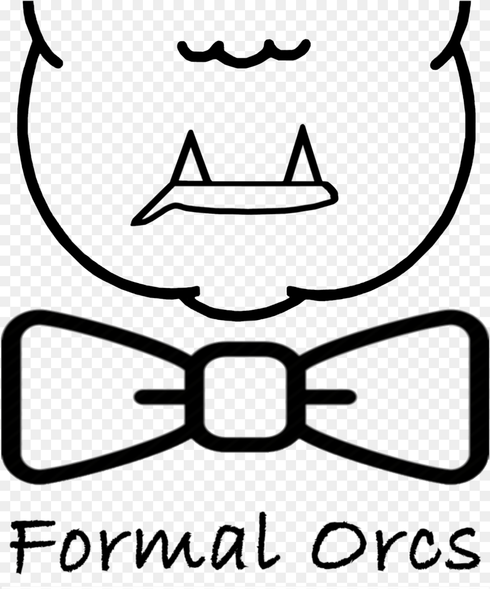 Formal Orcs Logo Black Bow Black And White, Accessories, Formal Wear, Tie, Glasses Free Png