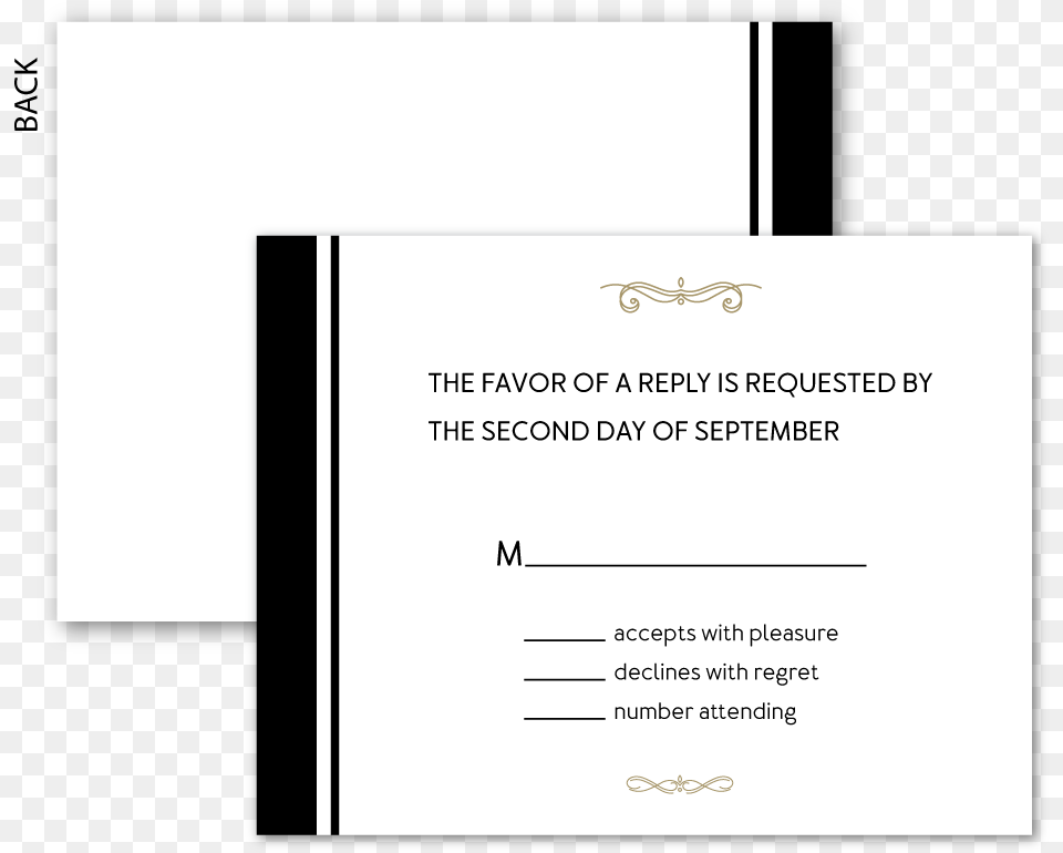 Formal Response Carddata Captionclass Black Tie Reception Cards, Page, Text, Paper, Advertisement Png Image