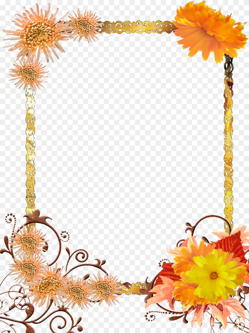 Format Flower Frame, Plant, Dahlia, Pattern, Leaf Png Image