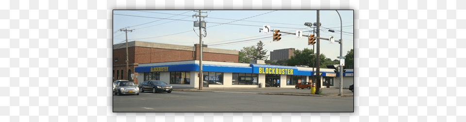 Former Blockbuster Video Blockbuster Llc, City, Car, Transportation, Traffic Light Free Transparent Png