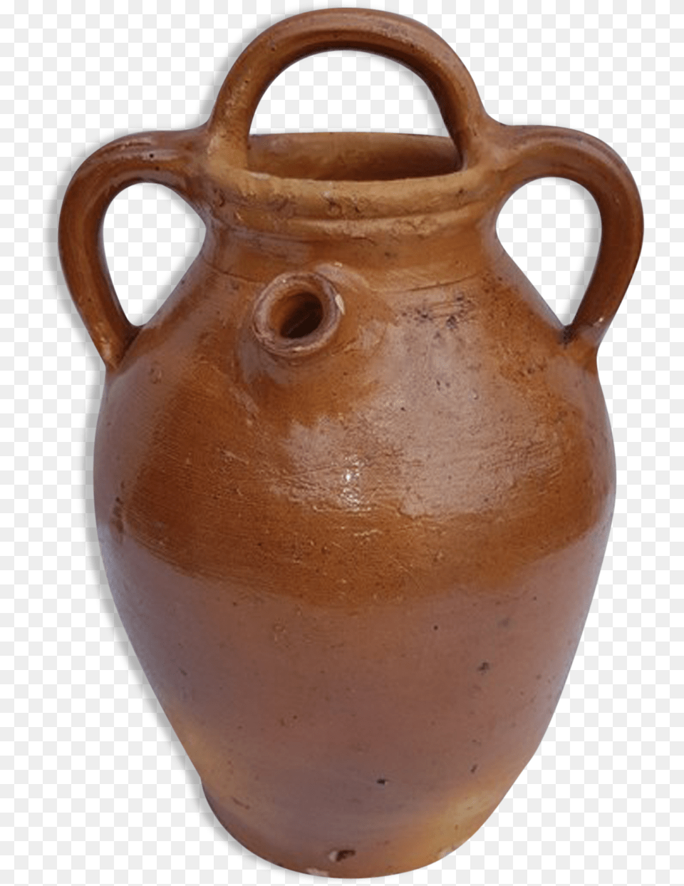 Former Water Glazed Terracotta Pot With 3 Handles Earthenware, Jar, Pottery, Jug, Vase Free Png Download