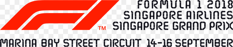 Formula 1 2018 Singapore, Text Free Png Download