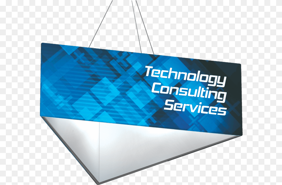 Formulate Master Hanging Overhead Structure Triangle 14ft X 4ft Formulate Triangle Hanging Banner Display, Bag, Business Card, Paper, Text Png Image