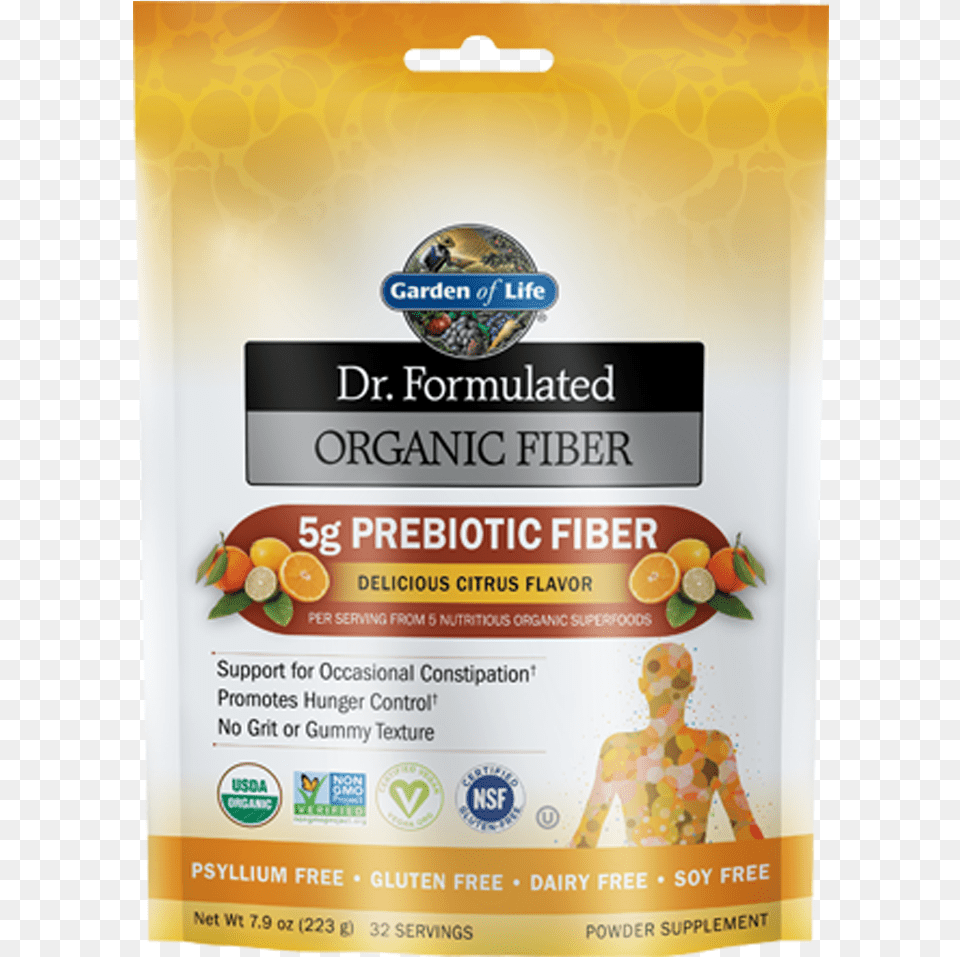 Formulated Organic Fiber Citrus Garden Of Life Dr Formulated Organic Fiber, Advertisement, Poster, Food, Fruit Png Image