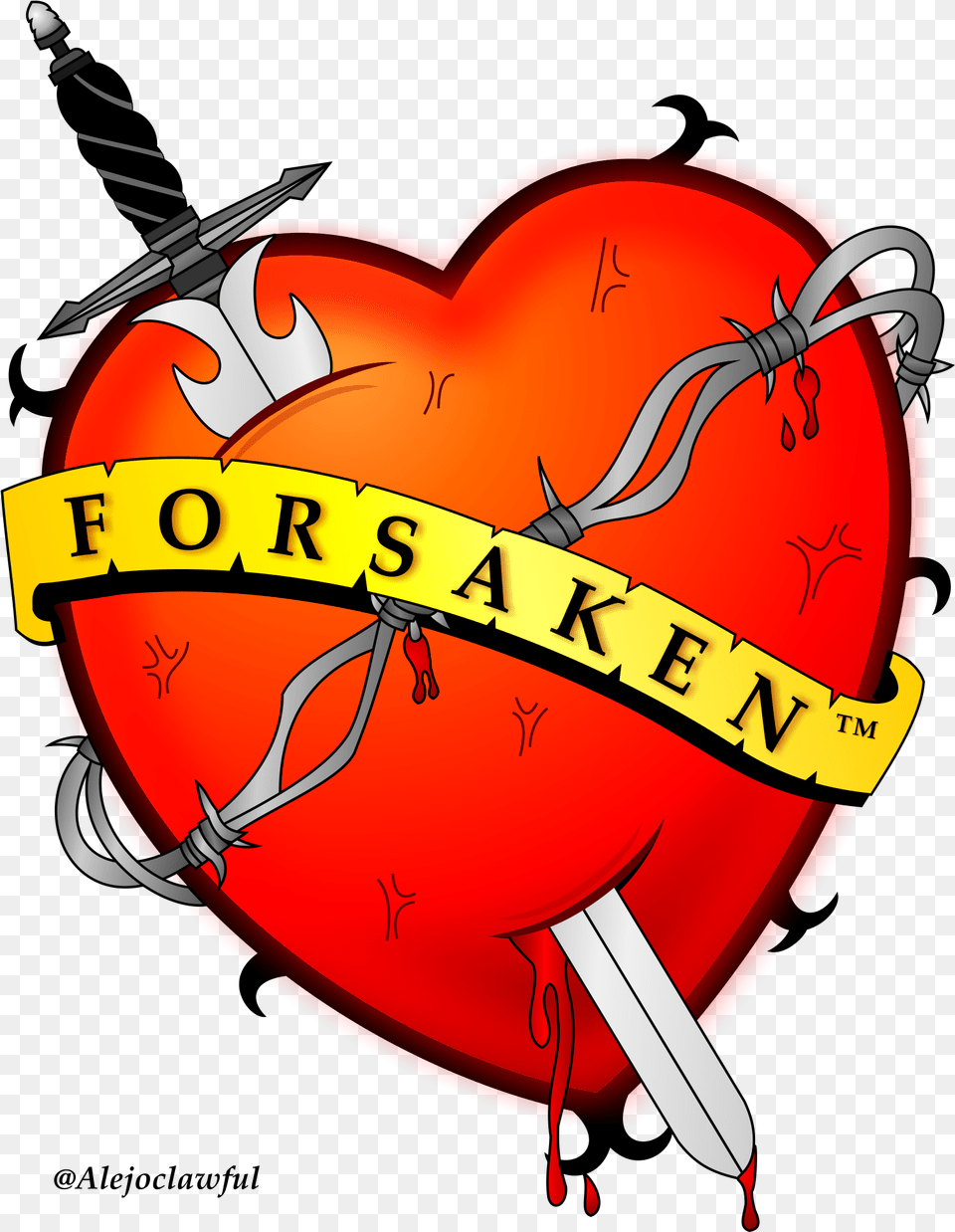 Forsaken 64 Logo Drawing Design Lovely, Dynamite, Heart, Weapon Png